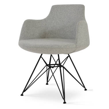 Grey discount wool armchair